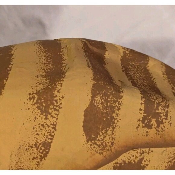 Cat Paper Mache Folk Art Hand Made Anthropomorphic Tabby Orange Kitty Primitive - Picture 11 of 16